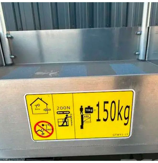 Plataformas Únicas--Plataforma elevatória mastro vertical 10.4m-136kg (bateria)