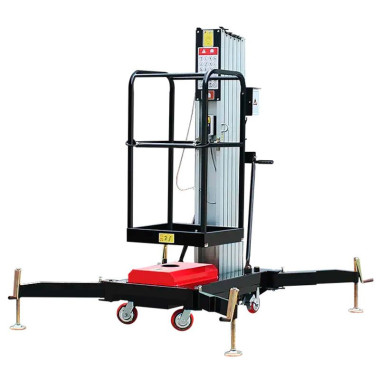 Plataformas unipersonales--Plataforma Elevadora mástil vertical 10m-130kg (con cable)