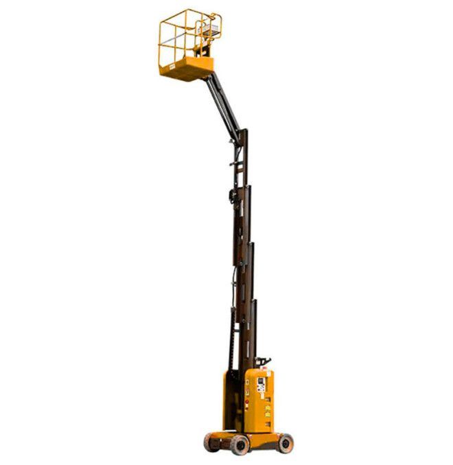 Plataformas Únicas-TYMBIA-Plataforma elevatória mastro vertical com braço 7,9m-200kg