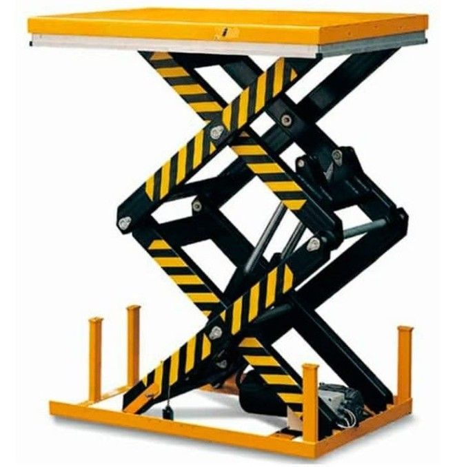 Tavoli elettrici-TYMBIA-Tavolo elevatore elettrico 1000kg a 1780mm 1300x820mm (doppie forbici)