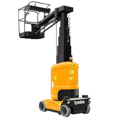 Plataformas unipersonales-TYMBIA-Plataforma Elevadora mástil vertical con pluma 9,2m-200kg