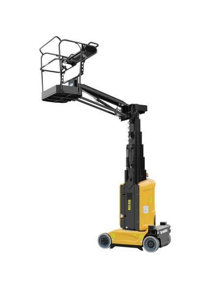 Plataformas unipersonales-TYMBIA-Plataforma Elevadora mástil vertical con pluma 9,2m-200kg