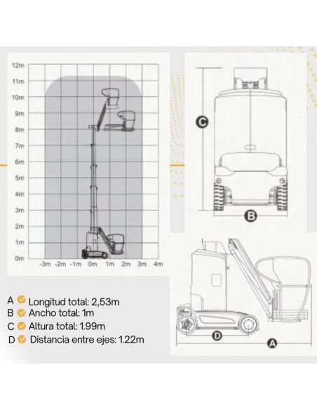 Piattaforme per Persona Singola-TYMBIA-Piattaforma di sollevamento albero verticale con penna 9,2m-200kg