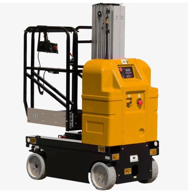 Plataformas unipersonales-TYMBIA-Plataforma Elevadora mástil vertical con brazo 7,5m-125kg