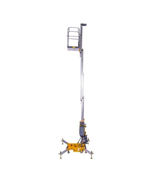 Plataformas Únicas--Plataforma elevatória 12m-120kg de mastro vertical (bateria)