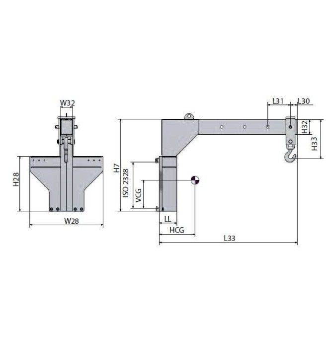 Cranes and Forklift Hooks-Gancho crane high forklift 1000-7000 Kg.