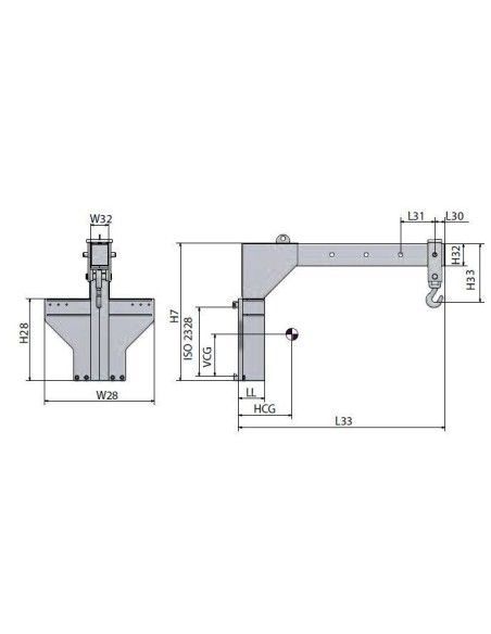 Krane und Lkw-Haken-Gancho kran hoch gabelstapler 1000000 Kg.