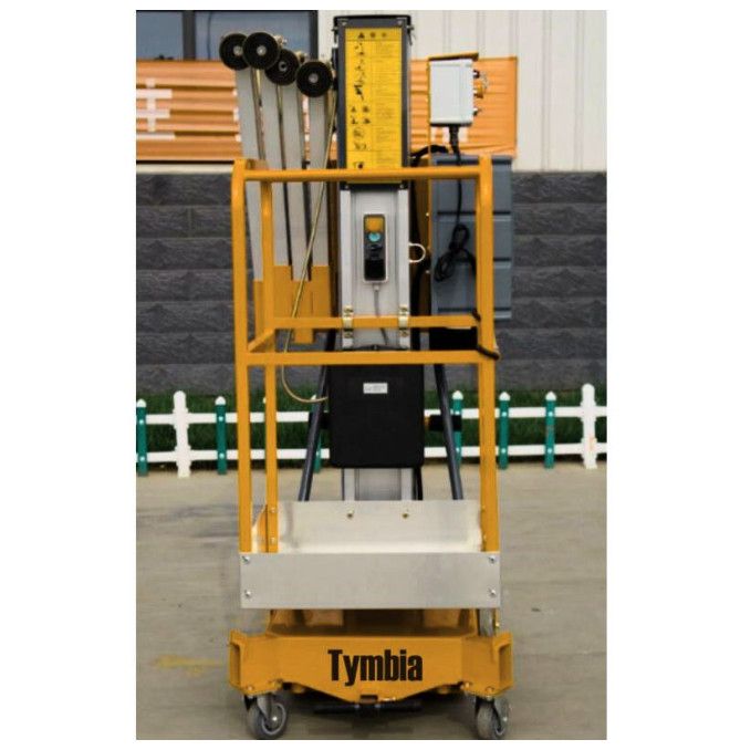 Plataformas unipersonales--Plataforma Elevadora mástil vertical 12m-120kg (batería)