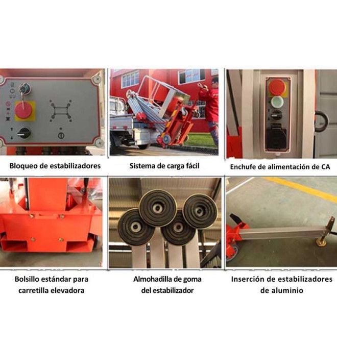 Lifting platform vertical mast 12m-120kg (battery)