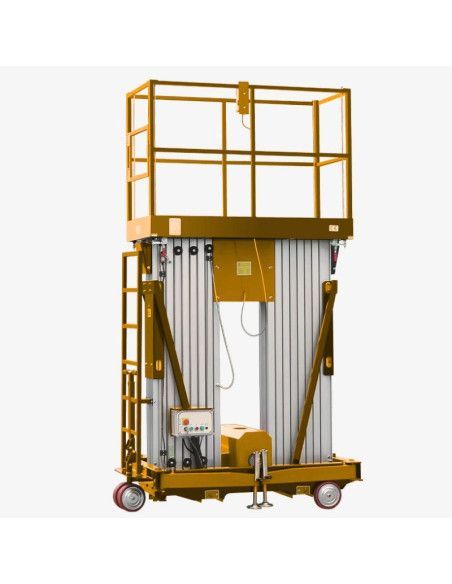 Mobile Work Platforms--Lifting platform double vertical mast 14m-200kg (battery)