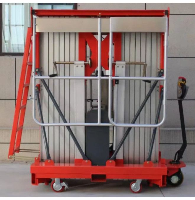Lifting platform double vertical mast 14m-200kg (battery), Las...