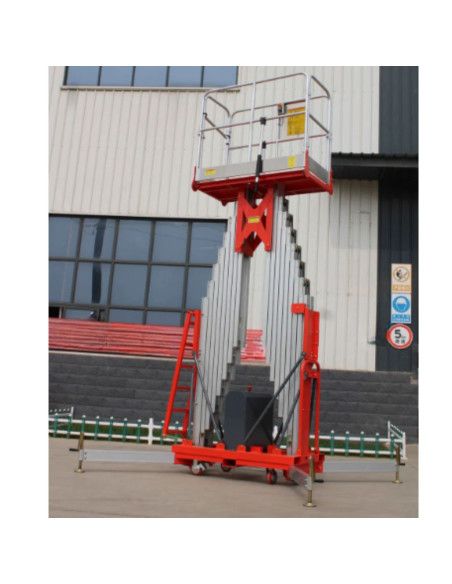 Piattaforma di sollevamento doppio albero verticale 14m-200kg (batteria),...