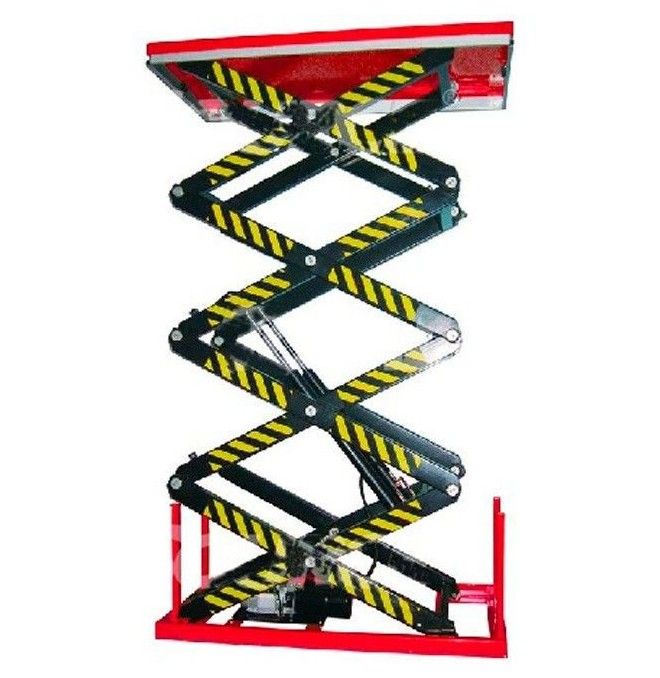 Tavoli elettrici..-Tavolo elevatore elettrico 400kg a 4140mm 1700x1000mm(doppia forbici)