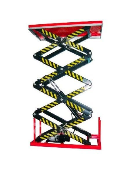 Tavoli elettrici..-Tavolo elevatore elettrico 400kg a 4140mm 1700x1000mm(doppia forbici)