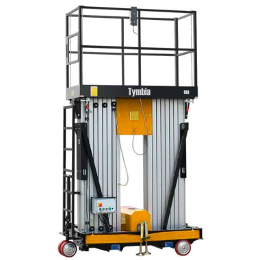 Plataformas Únicas--Plataforma elevatória mastro vertical duplo 10m-200kg (bateria)