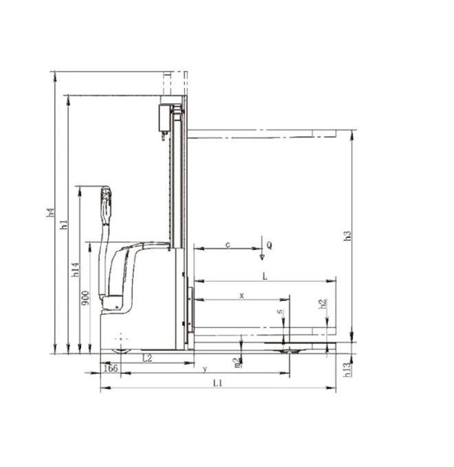 Gerbeurs Électriques--Gerbeur électrique 2000kg à 5000mm LITIO 24V/300Ah