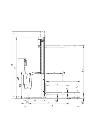 Electric Stackers-Electric stacker 2000kg at 5000mm Lithium 24V / 300AH