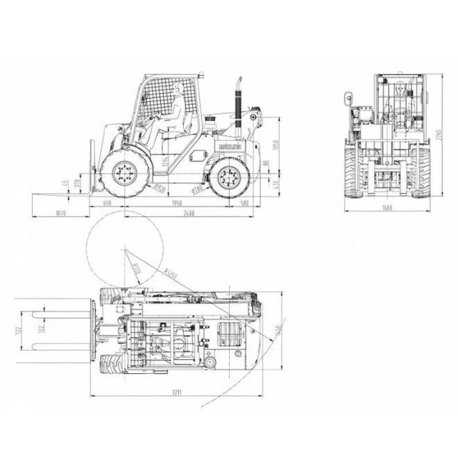 Teleskop-Griff-Tymbia-Teleskop-Manipulator 25-60 4WD