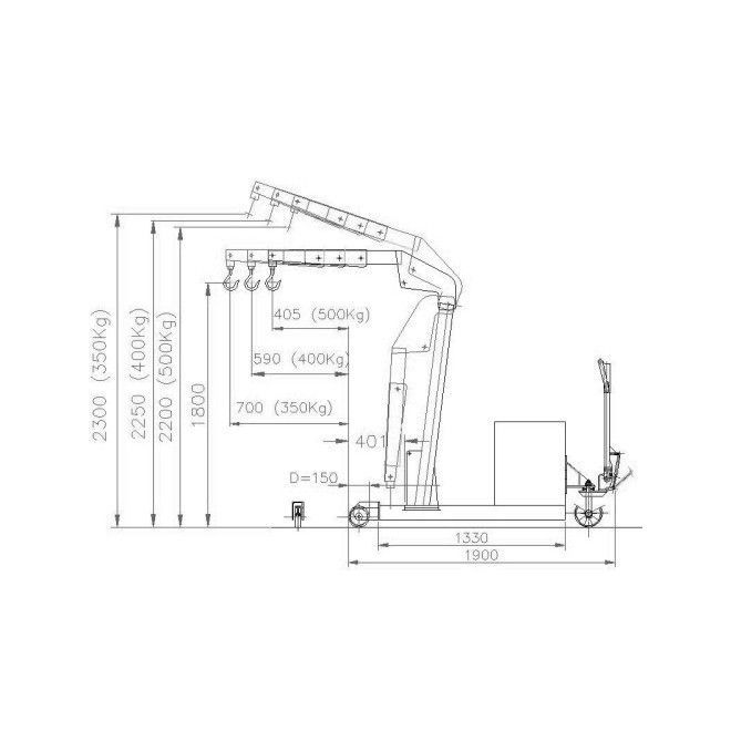 Kran manuelles gegengewicht,  Kran leicht zu handhaben, dank seines timo. .