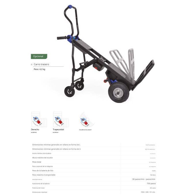 Carro 130 kg (elétrico) TYMBIA