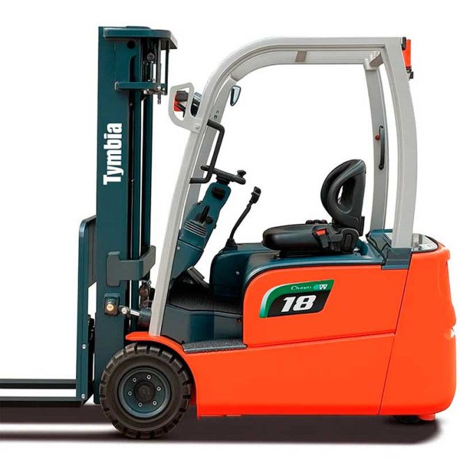 Lithium forklift 3 wheels 1800kg mast triplex 4800mm