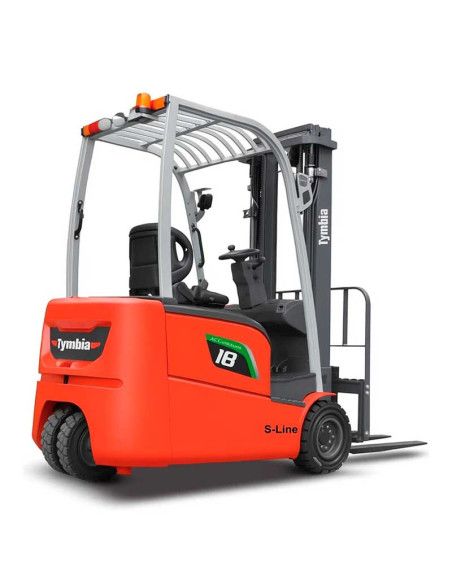 Lithium forklift 3 wheels 1800kg mast triplex 4800mm