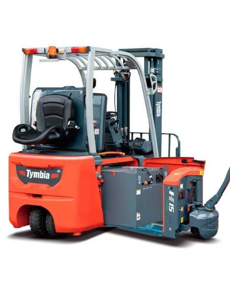 Lithium Gabelstapler 3 Räder 2000kg Triplex Mast 4800mm
