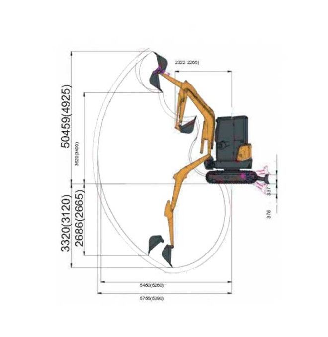Miniexcavadoras-TYMBIA-Minoexcavator 3500kg Kubota Diesel TY35