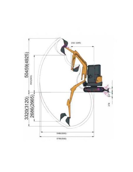 Miniexcavadoras-TYMBIA-Miniexcavator 3500kg Kubota diesel TY35