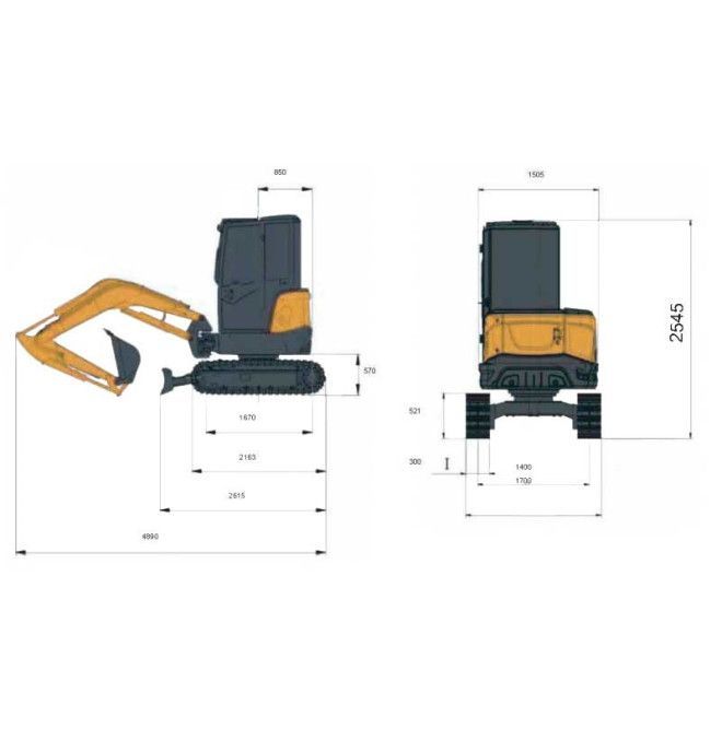 Miniexcavadoras-TYMBIA-Miniexcavator 3500kg Kubota diesel TY35