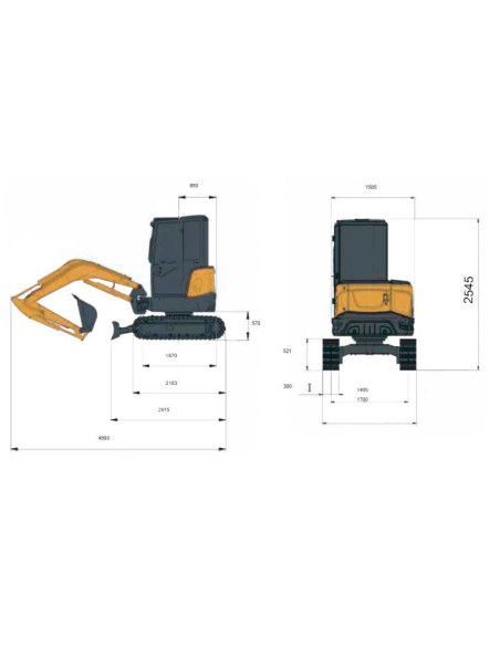 Miniexcavadoras-TYMBIA-MiniExcavator 3500kg Kubota Diesel TY35