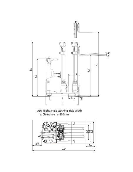 Litigation Retractile Trolley 1200-1600kg G2 Series - Width 1120mm - Ba ...