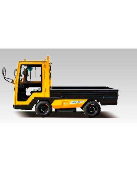 Arrastre de cargas--Tractor Arrastre con plataforma 2000kg bateria LITIO 48V/202AH