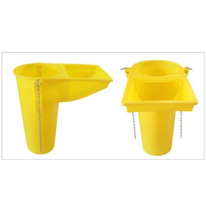 Recipientes e Cestos-- Calha de detritos para seção de trabalho com boca