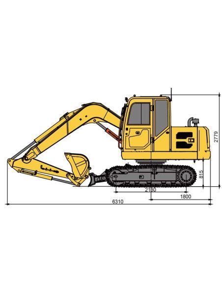 Miniexcavadoras-TYMBIA-Miniexcavadora 8000kg diesel ty80
