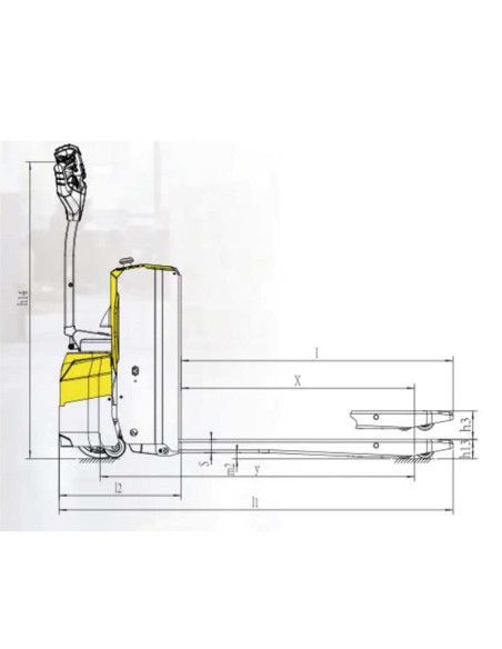 Transpaletas Eléctricas--Transpaleta Eléctrica 2000kg bateria de Litio - Horquillas 685x1150mm