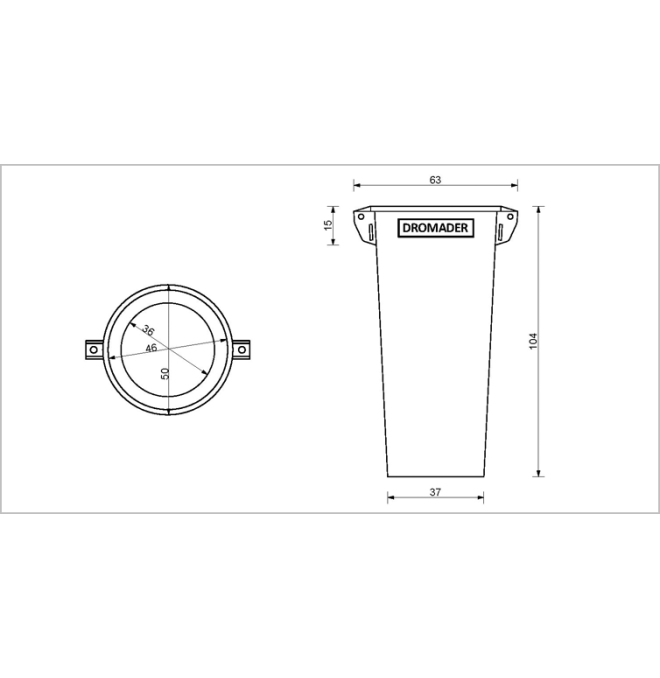 Recipientes e Cestos-- detritos base para o trabalho Tramo Recto