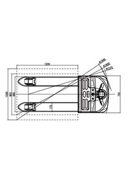 Transparente elettrico 2000KG - Tymbia della batteria 24V / 210H