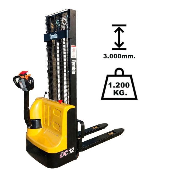 Empilhadores elétricos-Timbia-Electric Stacker 1200kg a 3000mm - 24V / 100AH
