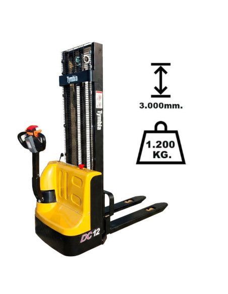 Empilhadores elétricos-Timbia-Electric Stacker 1200kg a 3000mm - 24V / 100AH