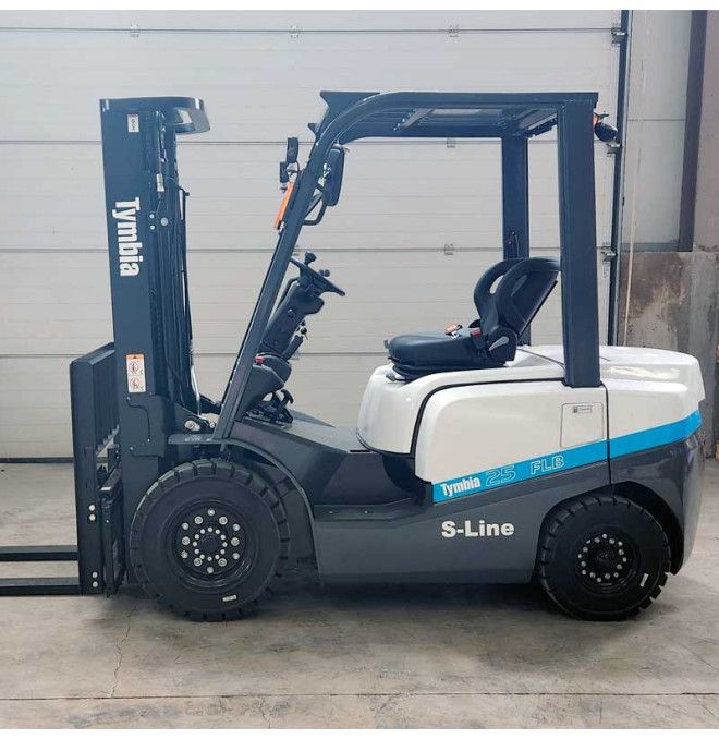 Chariots Élévateurs-TYMBIA-Chariot élévateur Lithium 2500kg, mât triplex A 4700mm - batterie au lithium 80v / 205Ah