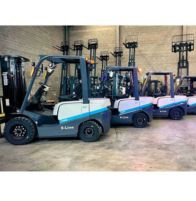Chariots Élévateurs-TYMBIA-Chariot élévateur Lithium 2500kg, mât triplex A 4700mm - batterie au lithium 80v / 205Ah