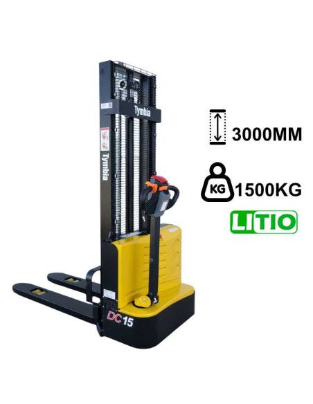 Impilatore elettrico - Impilatore elettrico 1500kg a 3000mm Litio 24 V / 60Ah