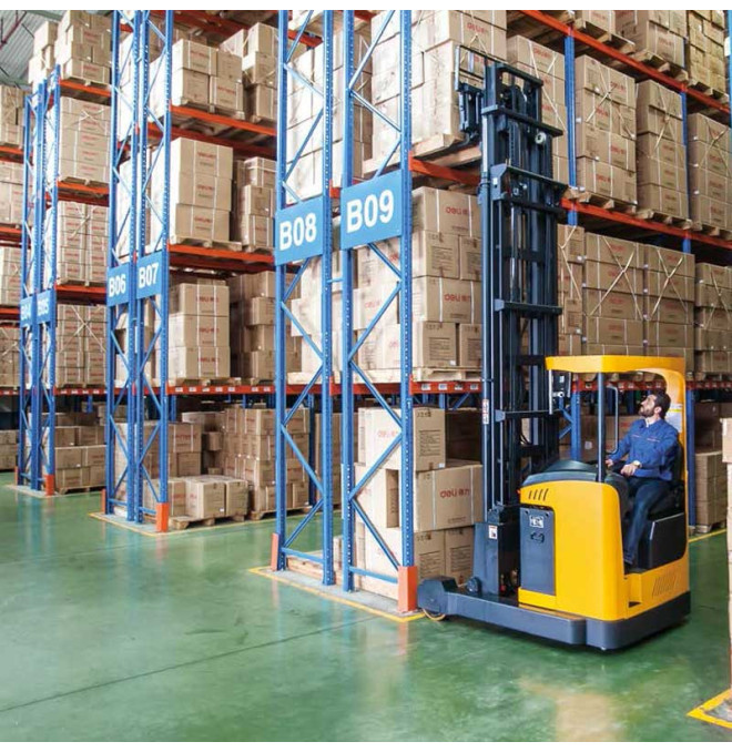 Forklift trucks - Retractile lithium truck 1600kg lifting 10000mm with superelastic wheels