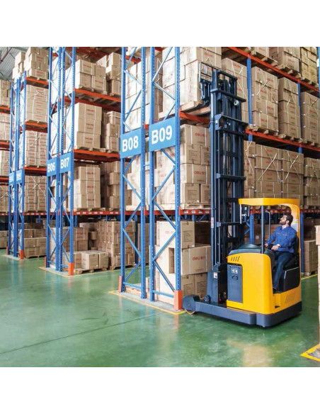 Carrelli elevatori a forche - camion di litio retrattile 1600kg sollevamento 10000mm con ruote superelastiche