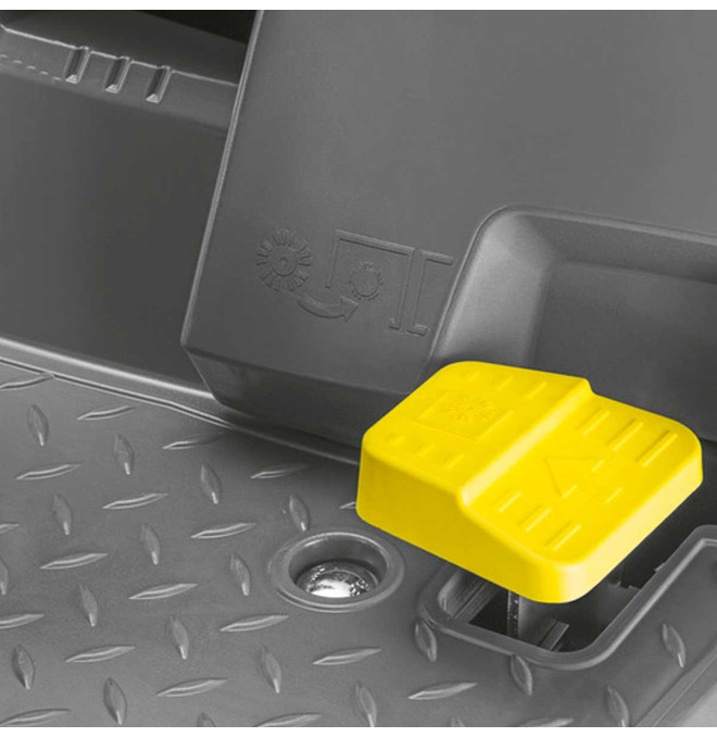 Reinigungsmaschinen-Tymbia-Kehrmaschine KARCHER-Kaution 50l | Breite Arbeit 850mm