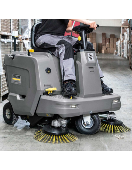 Reinigungsmaschinen-Tymbia-Kehrmaschine KARCHER-Kaution 50l | Breite Arbeit 850mm