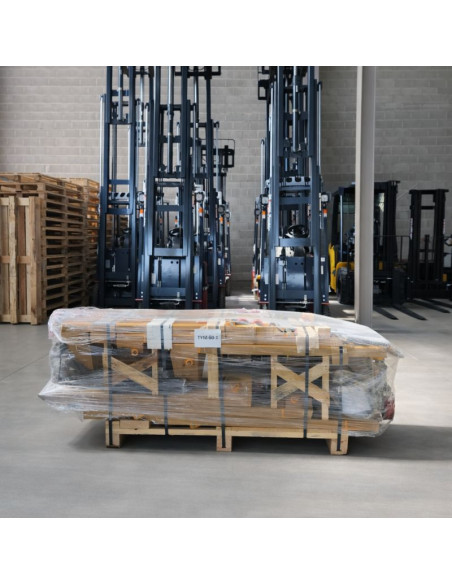 Manuelle Tymbie-Pack 6UDS Transparents - Transphase manuelle de 2500 kg - roues de polyuréthane - 1150x550 mm (la route est livr