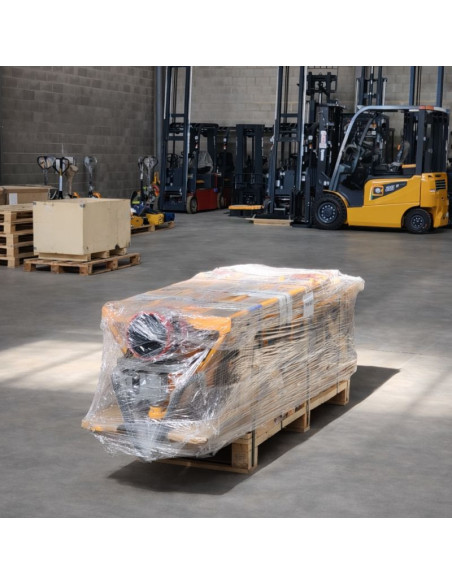 Manual Tymbia-Pack 6UDS Transparents - Manual Transphase 2500 Kg - Polyurethane Wheels - 1150x550 mm (Rental Road is delivered .