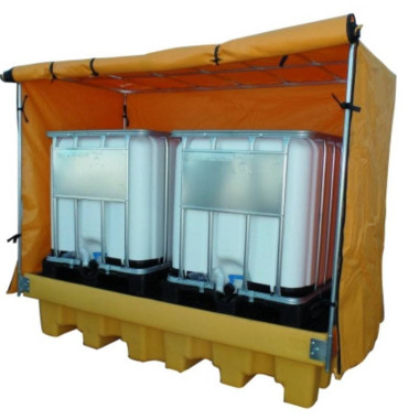 Cubeta 2 Tanks 1.000 Liter mit Gitter und Markise
